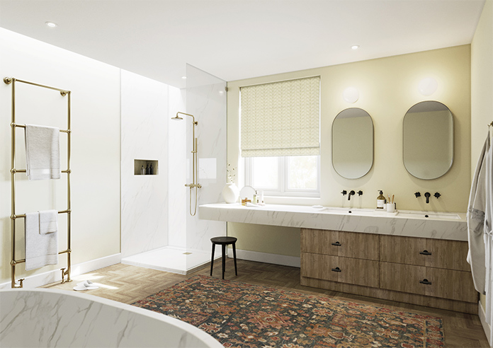 Orla Kiely Linear Stem, Natural - Twist&Fit Roman Blind - Image 7